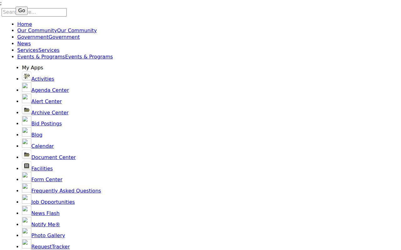 Groveland Police Department directory showing Public Safety Complex contact details